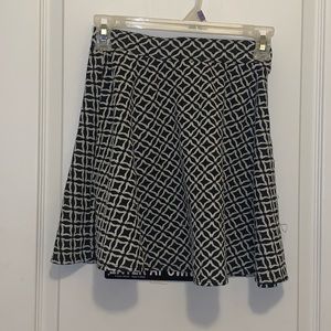 Black and white mini skirt